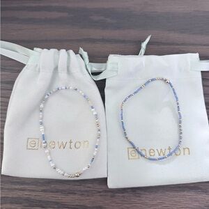 ENewton Gold and Blue Hope Unwritten Bracelet Collection. Extended size 7.25 in.